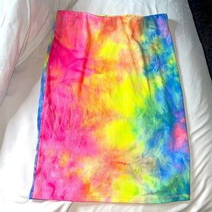 Rainbow patterned skirt